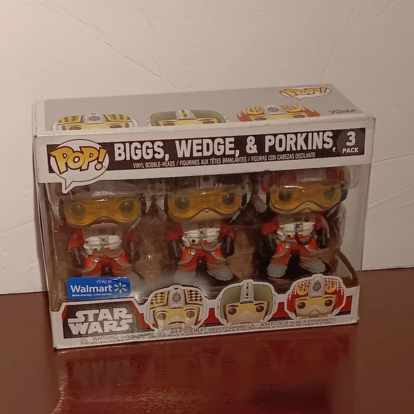 Star Wars Biggs, Wedge, & Porkins 3 Pack Funko Pop NWT